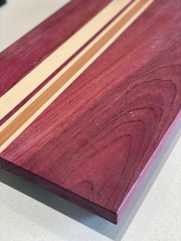 Purple heart cutting board